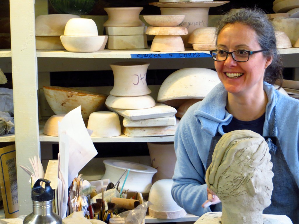 Ceramics student, photo credit Adrian Rembold